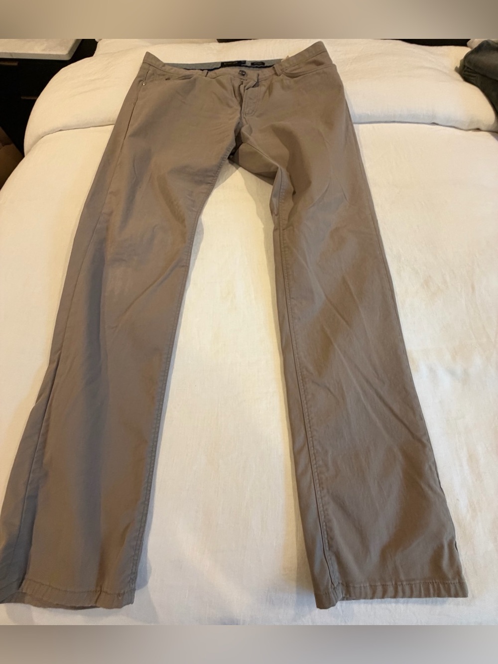 Massimo Dutti Men's Chino Pants in Taupe Brown